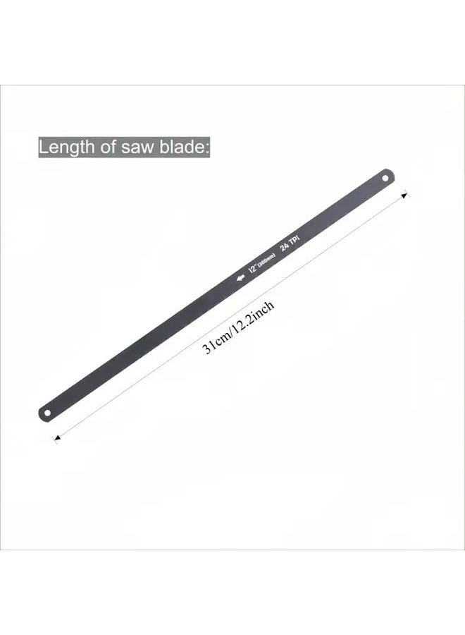 DL6103 65Mn 5 Sticks 12 Inch Bimetal High Carbon Steel Saw Blade Hand Flexible Manual Disc Sharp Teeth for Wood Metal Heavy Duty DIY No Power Required - Image 4