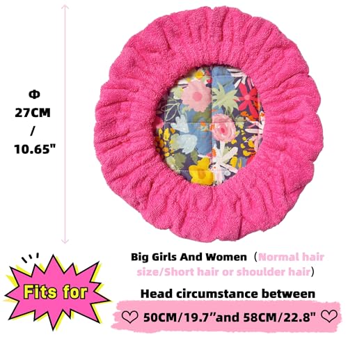 AKISS Flaxseed Deep Conditioning Heat Cap Portable Microwave Hot Bonnet Therapy Hair care Cap For Women (Pea Green/Rose, Large) - Image 3