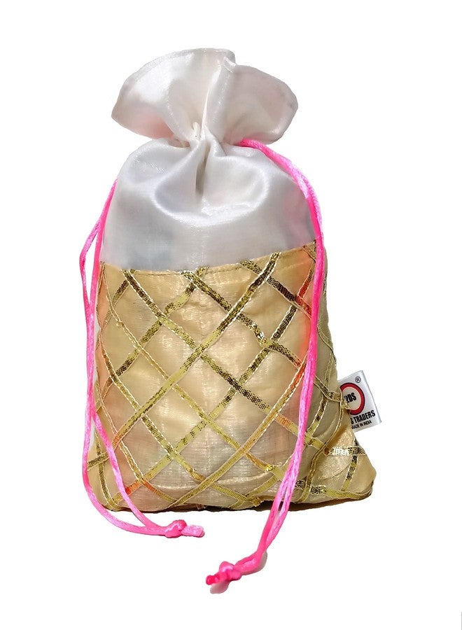 2DS Women's Gota Work Silk Potli Bags, Multicolour, Set of 6 - Image 5