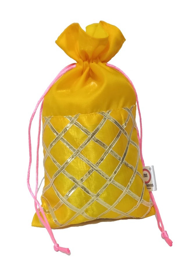 2DS Women's Gota Work Silk Potli Bags, Multicolour, Set of 6 - Image 3