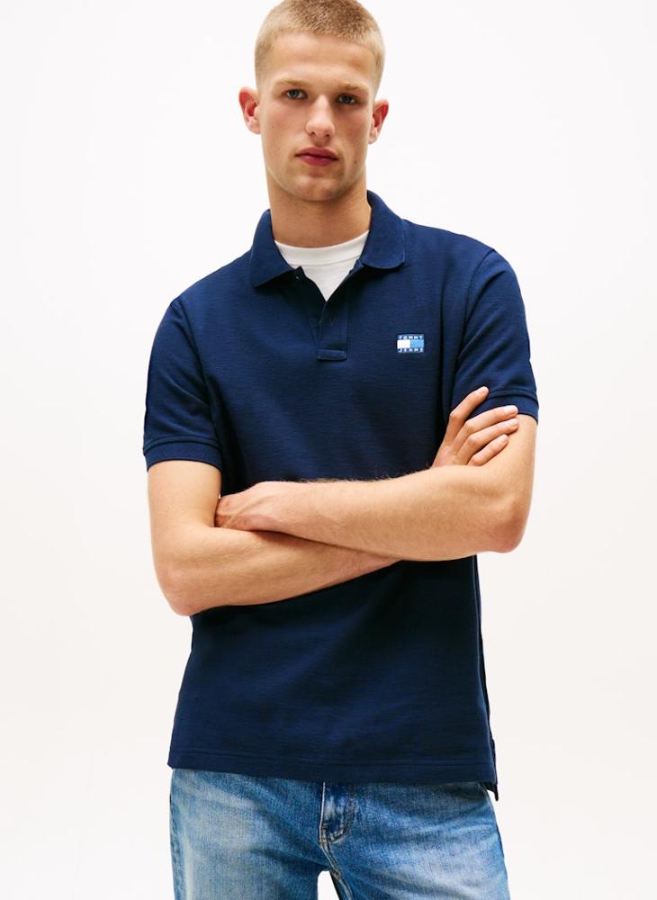 TOMMY JEANS Tommy Badge Pique Polo Shirt - Image 1