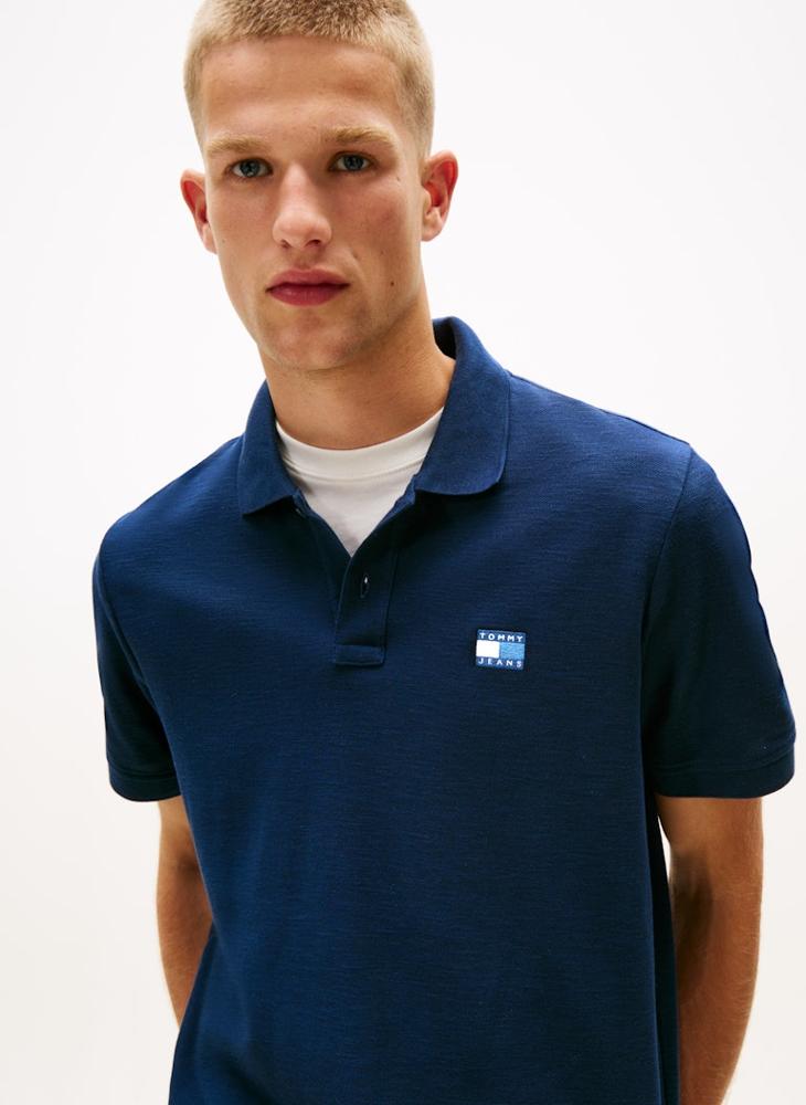 TOMMY JEANS Tommy Badge Pique Polo Shirt - Image 3