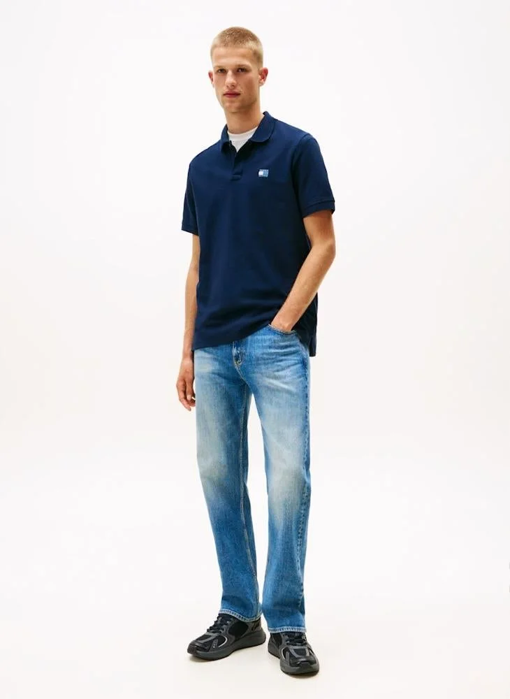 TOMMY JEANS  Tommy Badge Pique Polo Shirt for Men | Best Price UAE