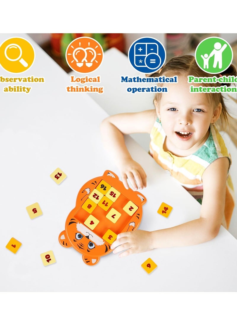 Excefore - Slide Puzzle Games, Challenging Math Puzzle Toys for Kids, Teens, and Adults, Handheld Brain Teaser Tangram Jigsaw IQ Game, Travel-Friendly Fidget Toy for STEM Learning - Image 1