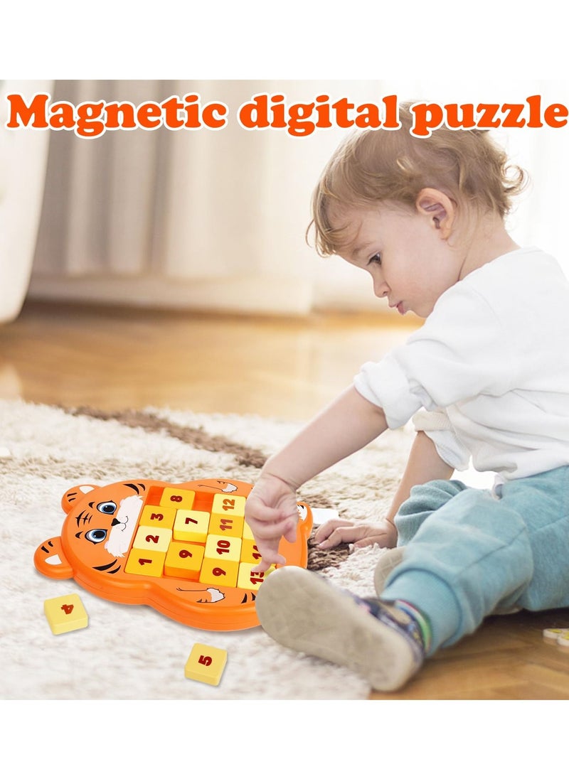 Excefore - Slide Puzzle Games, Challenging Math Puzzle Toys for Kids, Teens, and Adults, Handheld Brain Teaser Tangram Jigsaw IQ Game, Travel-Friendly Fidget Toy for STEM Learning - Image 1