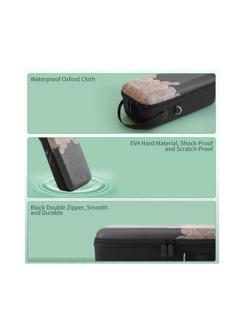 SOLARAE Storage Case Fit for Nintendo Switch/Switch OLED, Portable Travel Hard Shell Bag with Shoulder Strap, Built-in Stand Design Fit AC Charger Adapter, Switch Dock/Pro Controller, Accessories, Black - Image 4