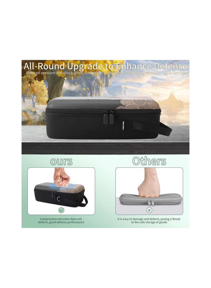 SOLARAE Storage Case Fit for Nintendo Switch/Switch OLED, Portable Travel Hard Shell Bag with Shoulder Strap, Built-in Stand Design Fit AC Charger Adapter, Switch Dock/Pro Controller, Accessories, Black - Image 2