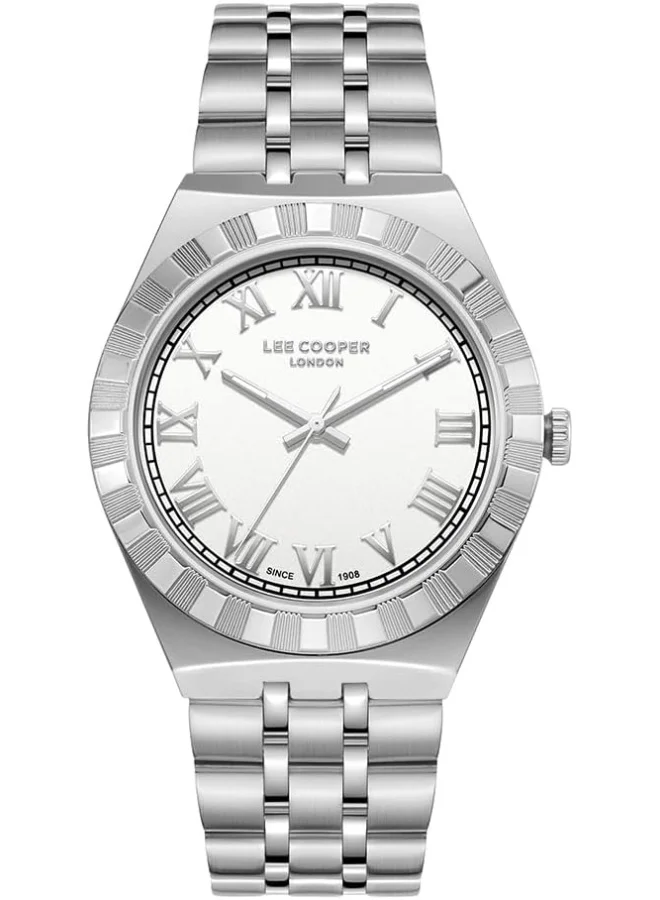 Lee Cooper LEE COOPER LC08060.330 Men Analog Display Watch & Metal Strap Silver