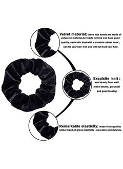 Umiwin 12-Piece Hair Scrunchie Set Black  - Image 2