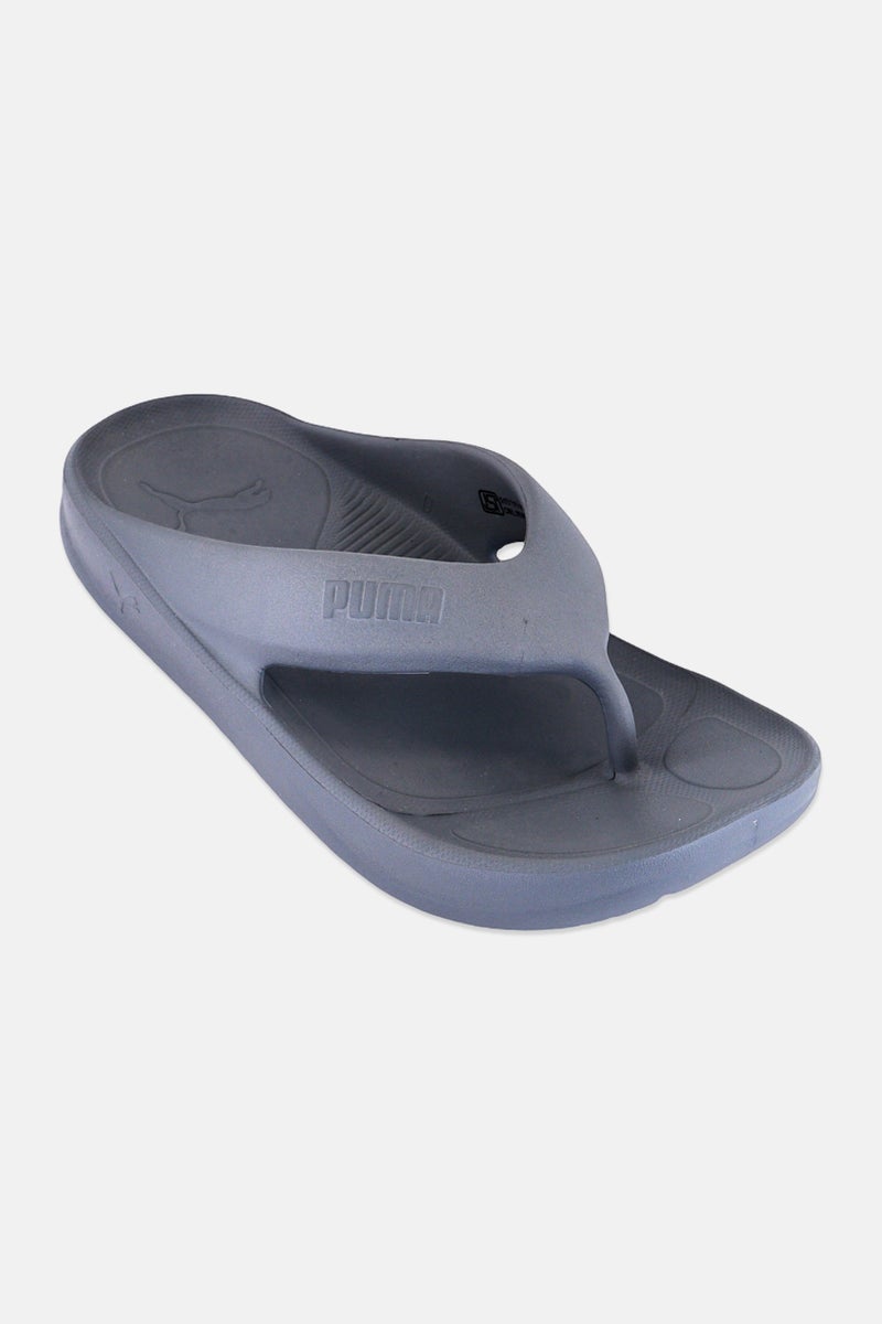 PUMA Men Brand Logo Slip On Slippers, Dark Grey - Image 1
