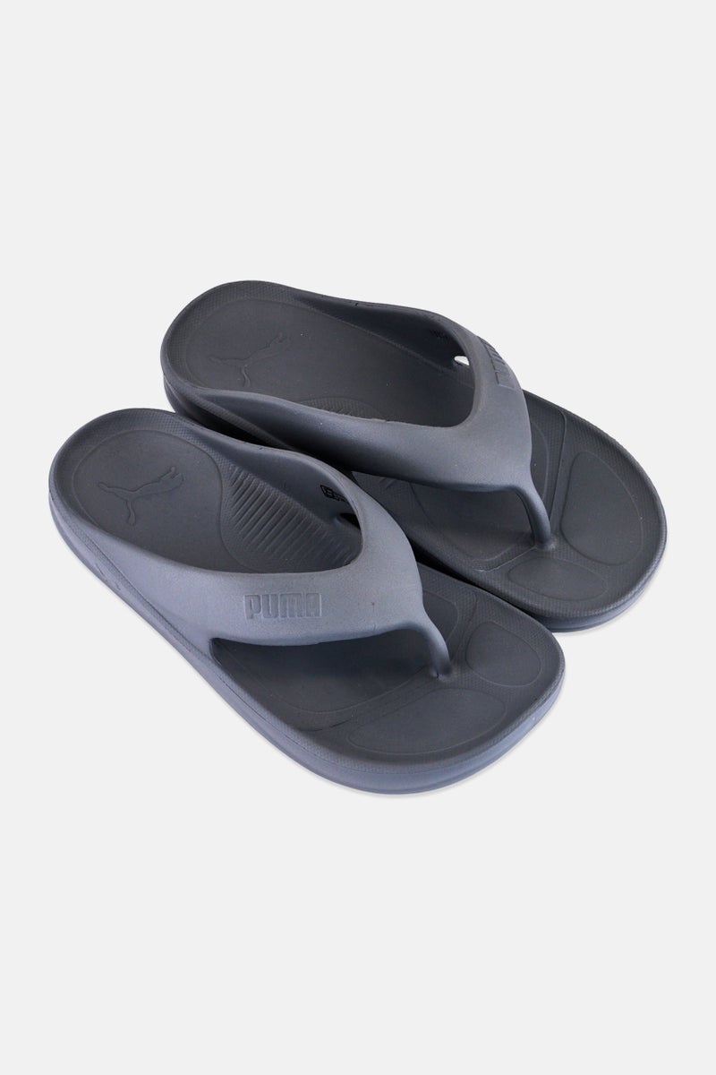 PUMA Men Brand Logo Slip On Slippers, Dark Grey - Image 2
