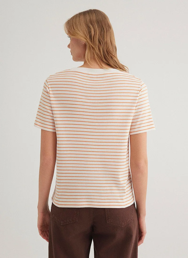MAVI Crew Neck Orange Basic T-Shirt