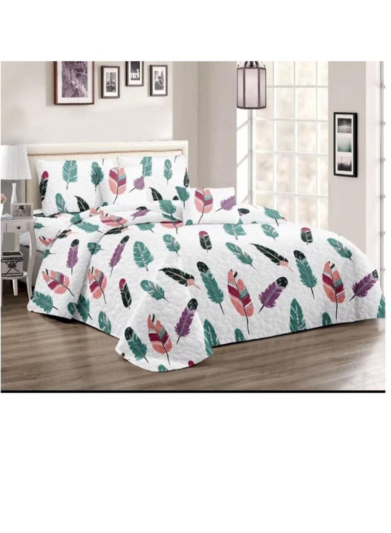 Single Size Printed Bedspread Blanket Set