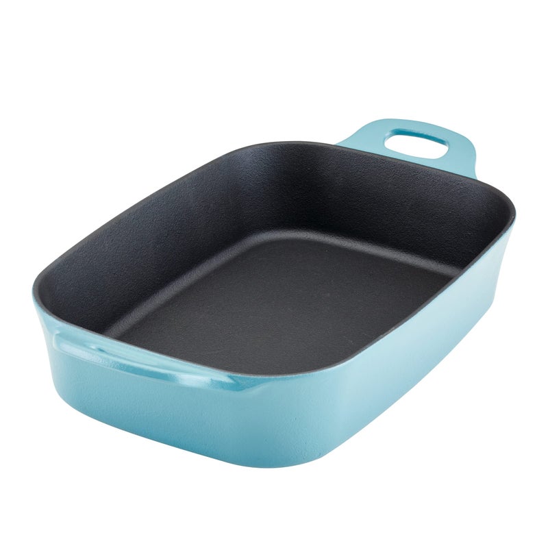 Rachael Ray Rachael Ray NITRO Cast Iron Roasting Lasagna PanBaking Dish RoasterRectangular 9 Inch x 13 Inch Agave Blue