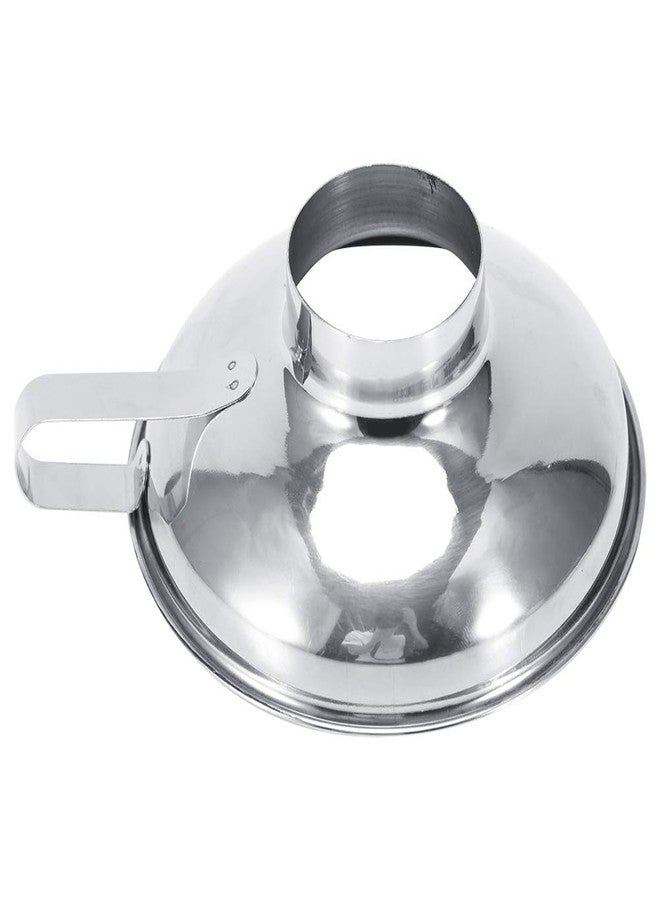EBTOOLS Wide Mouth Funnel, Stainless Steel Household Wide Mouth Canning Jars Funnel with Handle Kitchen Tools (S 4x8in) - Image 4