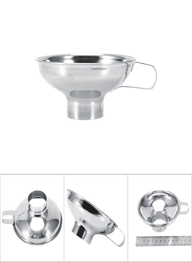 EBTOOLS Wide Mouth Funnel, Stainless Steel Household Wide Mouth Canning Jars Funnel with Handle Kitchen Tools (S 4x8in) - Image 5