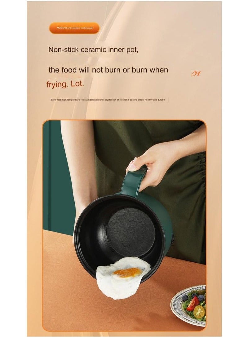 سيلاديفو مقلاة كهربائية ذكية منزلية متعددة الوظائف طباخ كهربائي مقلاة كهربائية ريترو جرين - Image 2