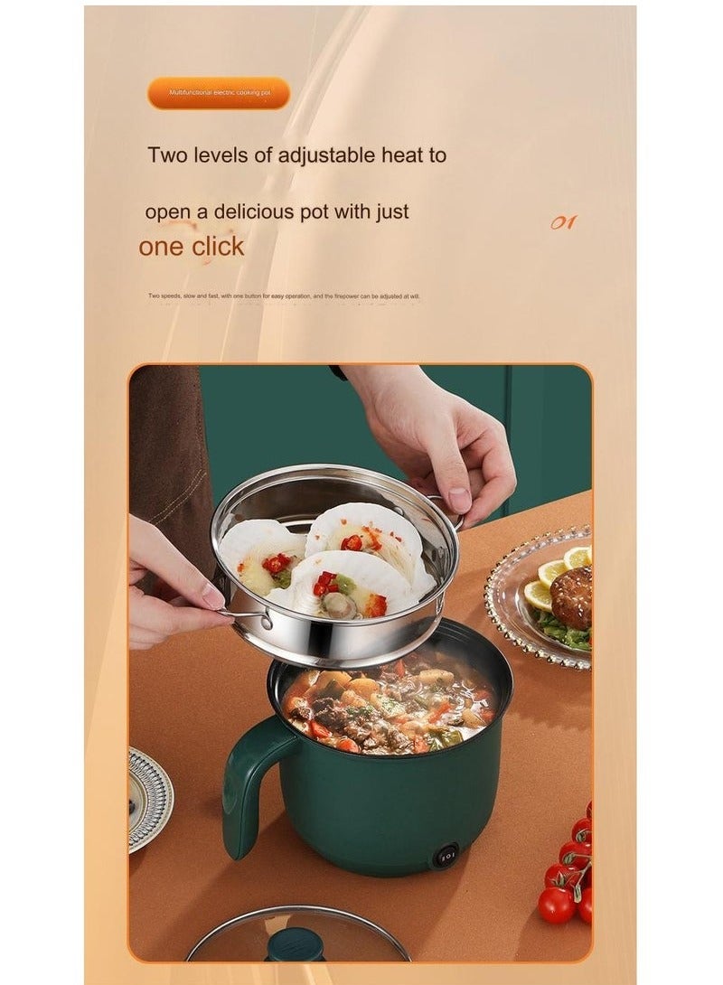 سيلاديفو مقلاة كهربائية ذكية منزلية متعددة الوظائف طباخ كهربائي مقلاة كهربائية ريترو جرين - Image 4