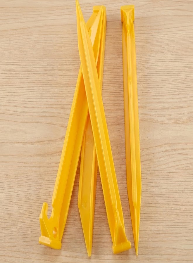 Oualhoo 8.9" Heavy Duty Plastic Tent Stakes, Sturdy Tent Pegs for Camping Outdoor Sand Beach, Durable Canopy Stakes, Lightweight Rust-Free Anchors for Yard Inflatable, 20 PCS - Image 5