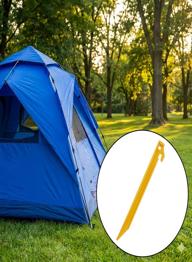 Oualhoo 8.9" Heavy Duty Plastic Tent Stakes, Sturdy Tent Pegs for Camping Outdoor Sand Beach, Durable Canopy Stakes, Lightweight Rust-Free Anchors for Yard Inflatable, 20 PCS - Image 4