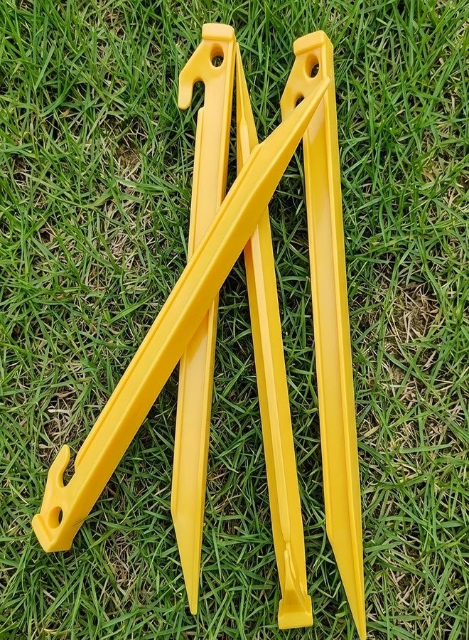 Oualhoo 8.9" Heavy Duty Plastic Tent Stakes, Sturdy Tent Pegs for Camping Outdoor Sand Beach, Durable Canopy Stakes, Lightweight Rust-Free Anchors for Yard Inflatable, 20 PCS - Image 3
