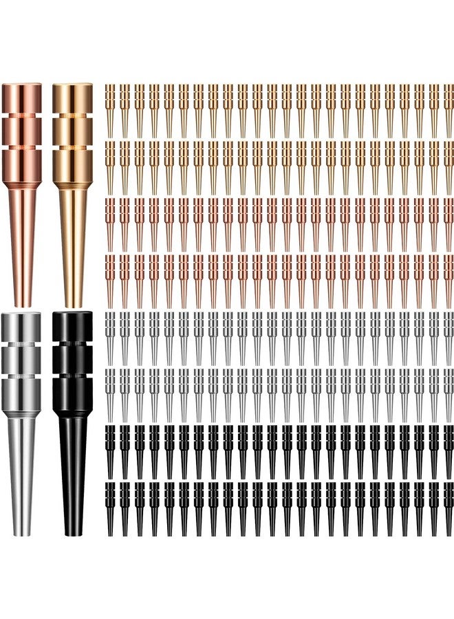 Lewtemi Lewtemi 192 Pieces Metal Cribbage Board Pegs Fit 1/ 8 Holes Cribbage Pins with a Tapered Design Friend and Family Pack for Traditional Board Game, 4 Colors  - Image 1