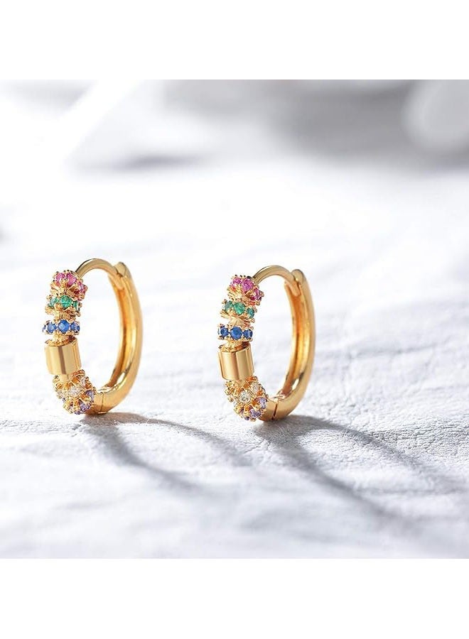 Mevecco Women Huggie Earrings Gold Hoop Sleeper 14K Gold Filled Small Simple Handmade Hypoallergenic Everyday Jewelry - Image 5