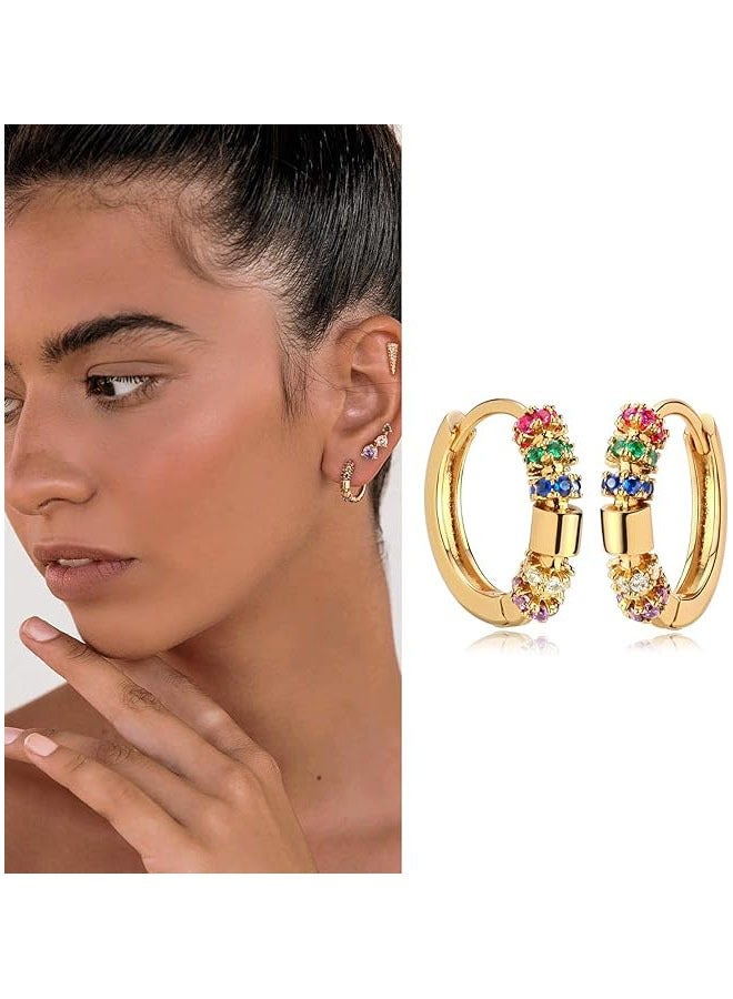 Mevecco Women Huggie Earrings Gold Hoop Sleeper 14K Gold Filled Small Simple Handmade Hypoallergenic Everyday Jewelry - Image 3