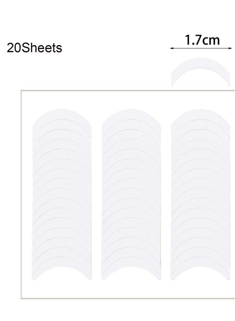 50 Sheets (2400 pcs) French Nail Self-Adhesive Paper Template Nail Tip Smile Line Guide For Ladies And Girls - Moon Shaped Design - Image 5
