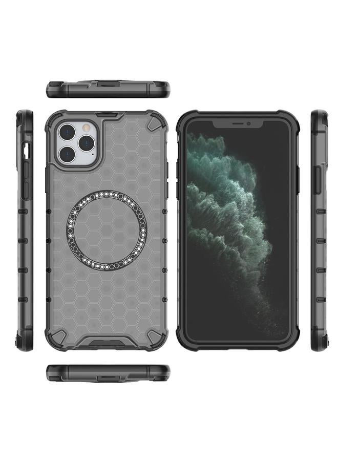 S-TOP Case For iPhone 11 Pro Honeycomb Magnetic Ring Shockproof Phone Case - Image 4