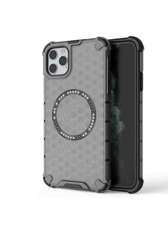 S-TOP Case For iPhone 11 Pro Honeycomb Magnetic Ring Shockproof Phone Case - Image 1