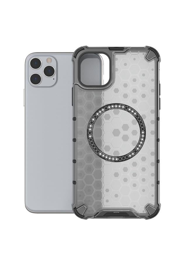 S-TOP Case For iPhone 11 Pro Honeycomb Magnetic Ring Shockproof Phone Case - Image 5