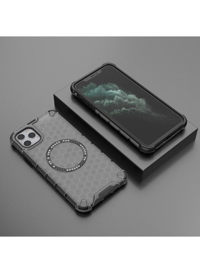 S-TOP Case For iPhone 11 Pro Honeycomb Magnetic Ring Shockproof Phone Case - Image 2