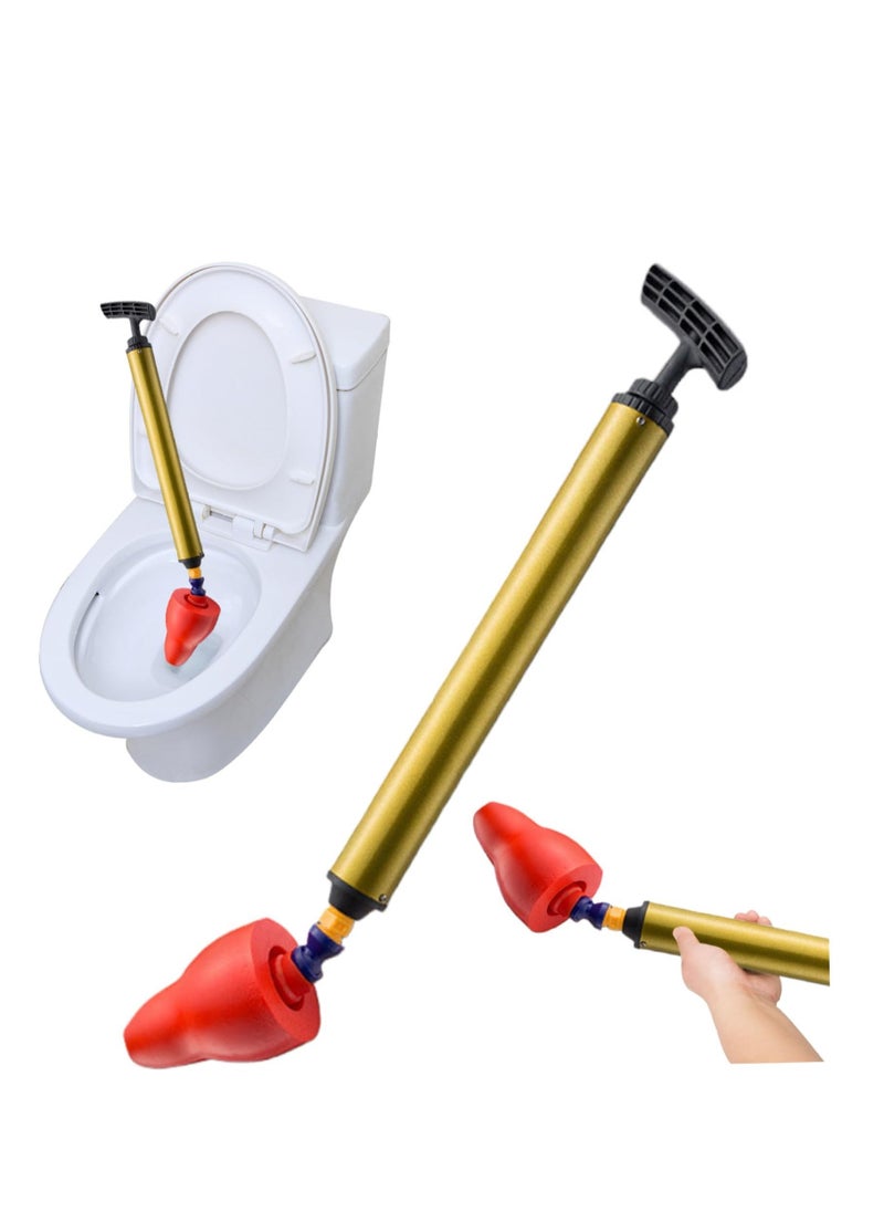 Generic - High Pressure Toilet Plunger, High Pressure Toilet Unblock, One Shot with a 180° Rotating Rubber Sealing and Press Handle Drain Clog Remover, for Bathroom/Floor Drain/Sink/Bathtub/Clogged Pipe - Image 1