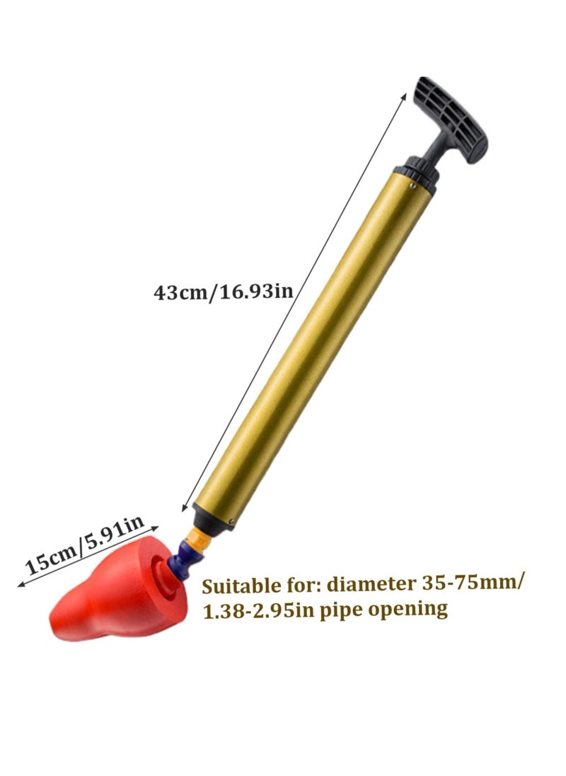Generic - High Pressure Toilet Plunger, High Pressure Toilet Unblock, One Shot with a 180° Rotating Rubber Sealing and Press Handle Drain Clog Remover, for Bathroom/Floor Drain/Sink/Bathtub/Clogged Pipe - Image 1