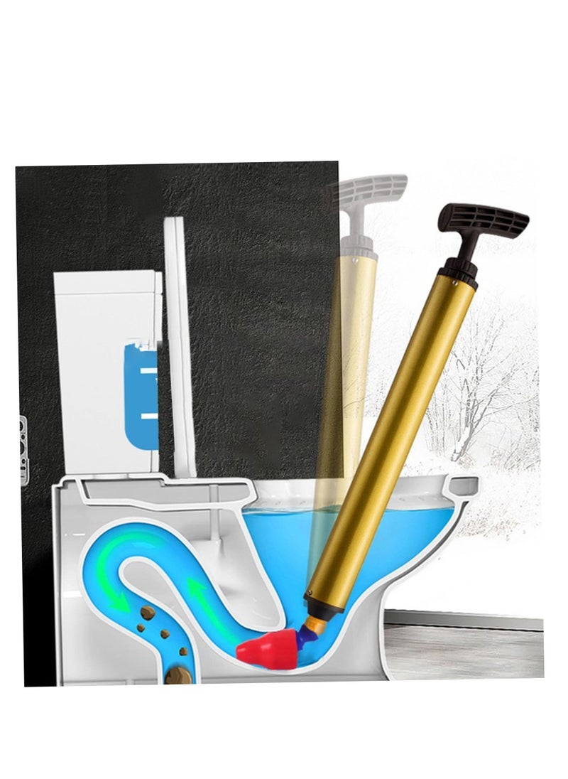 Generic - High Pressure Toilet Plunger, High Pressure Toilet Unblock, One Shot with a 180° Rotating Rubber Sealing and Press Handle Drain Clog Remover, for Bathroom/Floor Drain/Sink/Bathtub/Clogged Pipe - Image 1