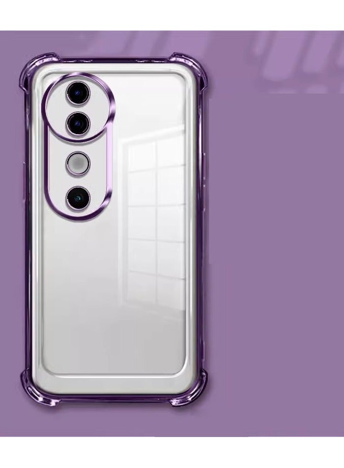 عام غطاء فيفو إس 20 5G - زوايا مقواة مع حماية خاصة للكاميرا، تصميم شفاف من TPU مقاوم للخدوش والصدمات وناعم الملمس