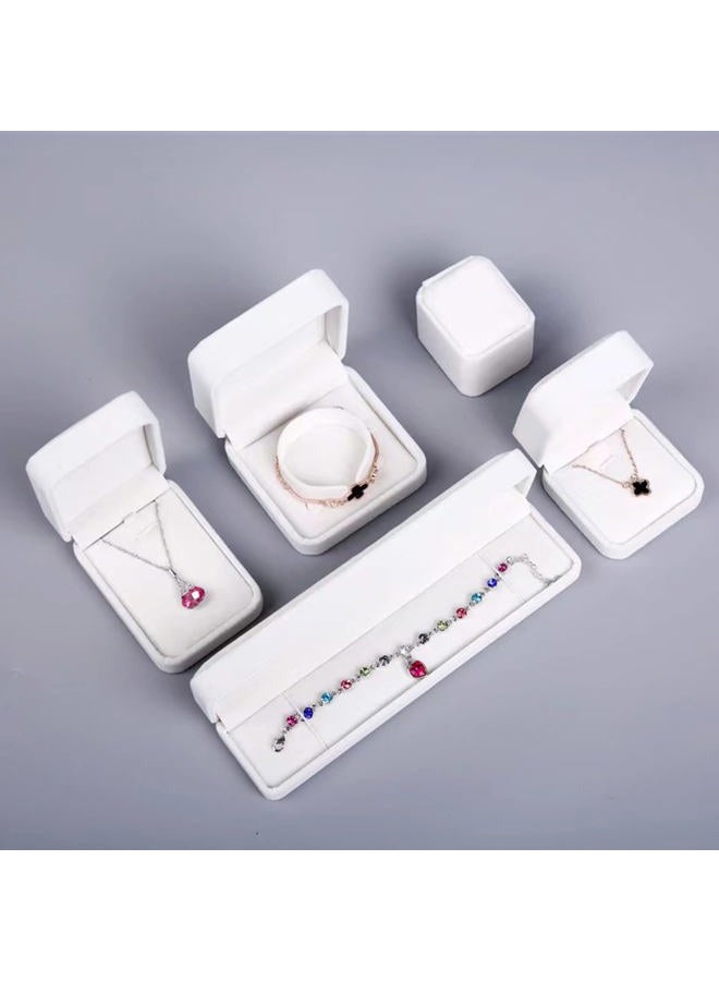 FAYADA Bracelet Box Gift Set of 2 White Velvet Bracelet Gift Box Bangle Display Jewelry Box - Image 3