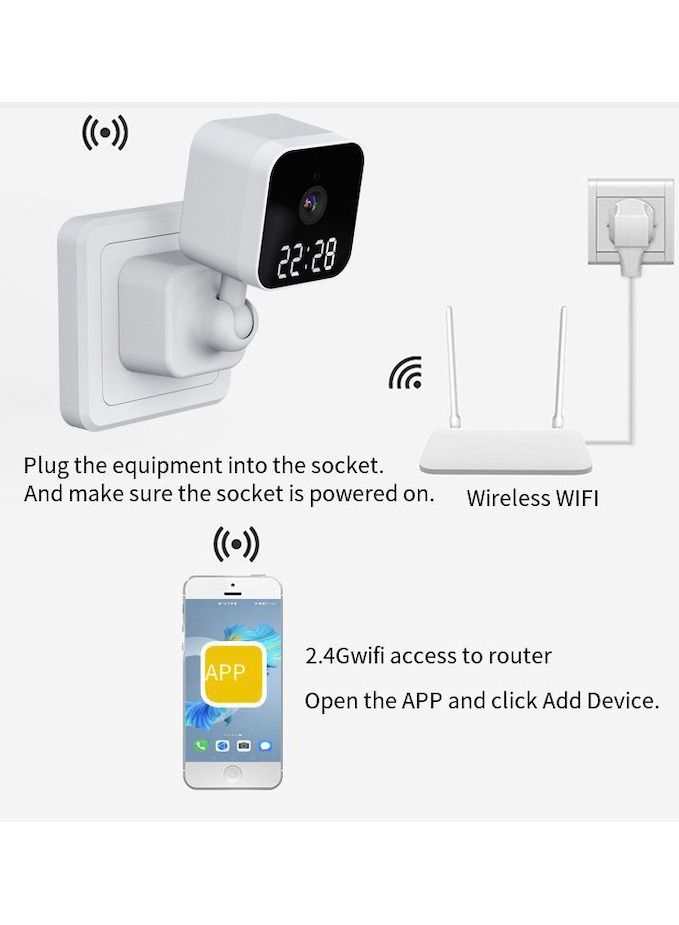 Generic High quality mini 1080p baby camera Power Socket Indoor Baby Monitor Wireless Security Camera  - Image 5