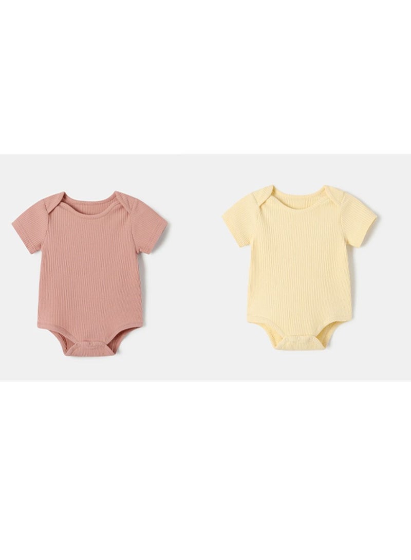 Loquat 2Pcs  New Macaron Baby Thin Pajamas Newborn Baby Summer