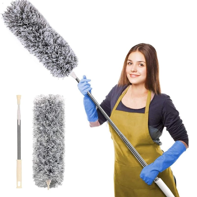 GIYANZA Microfiber Duster Bendable Extendable Fan Cleaning Duster with Expandable Pole Handle Washable Duster for High Ceiling FansWindow Blinds Furniture - Image 1