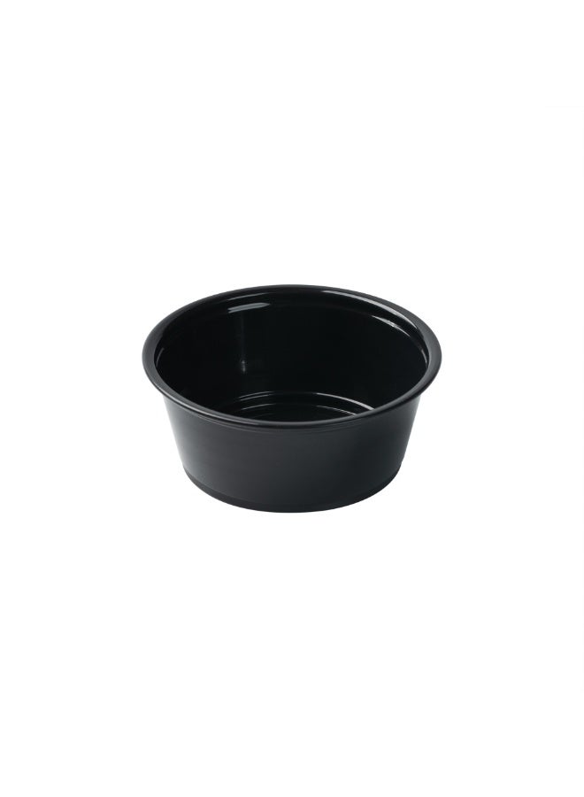 Restaurantware RW Base 2 Ounce Sauce Cups, 2000 Microwave-Safe Condiment Cups - Crack-Resistant, Disposable, Black Plastic Portion Cups, For Samples, Sauces, Or Toppings, Lids Sold Separately - Image 1