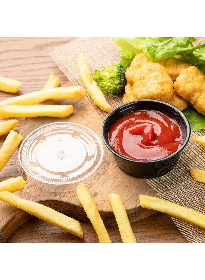 Restaurantware RW Base 2 Ounce Sauce Cups, 2000 Microwave-Safe Condiment Cups - Crack-Resistant, Disposable, Black Plastic Portion Cups, For Samples, Sauces, Or Toppings, Lids Sold Separately - Image 3