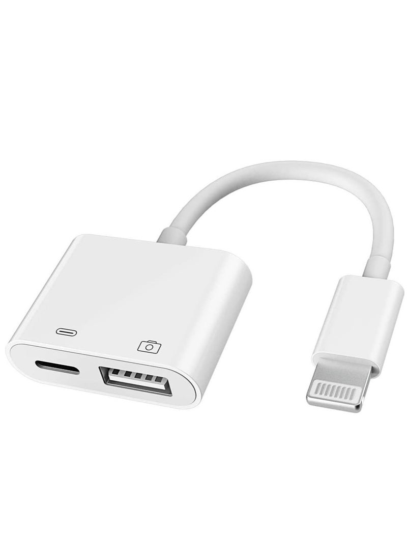 Generic "Apple MFi Certified Lightning to USB Camera Adapter - Portable USB OTG Adapter with Charging Port for iPhone"  - Image 1