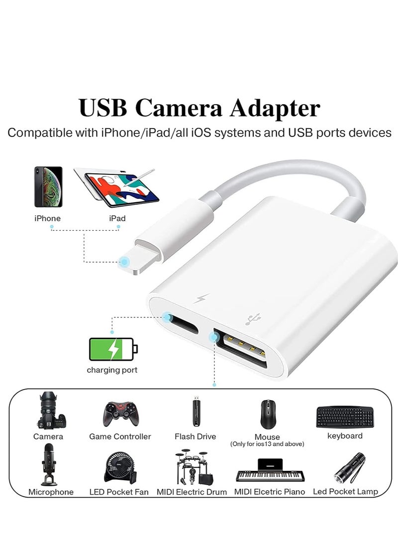 Generic "Apple MFi Certified Lightning to USB Camera Adapter - Portable USB OTG Adapter with Charging Port for iPhone"  - Image 2