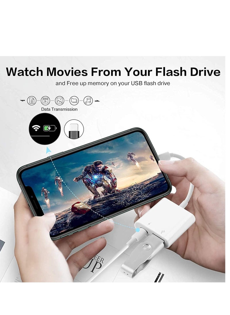 Generic "Apple MFi Certified Lightning to USB Camera Adapter - Portable USB OTG Adapter with Charging Port for iPhone"  - Image 5