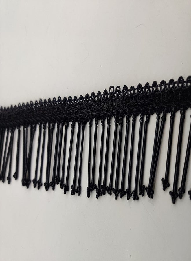 PREMDAS LACES Tassels Latkan Hanging Laces Heavy Pipe Border for Dresses (Black, 9 Meter) - Image 3