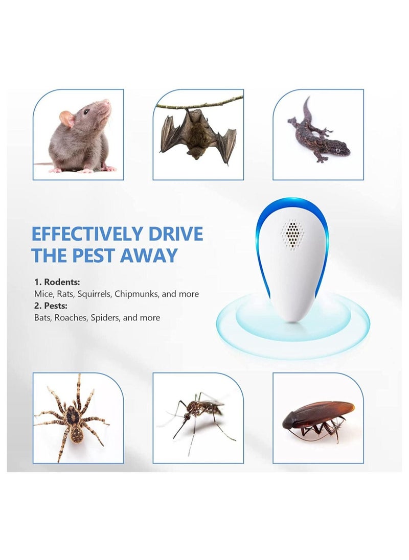 Generic - UPGRADED DUAL CHIPS 6 Packs Ultrasonic Pest Repeller, Electronic Indoor Pest Repellent Plug for Mosquito, Mice, Roaches, Spider, Insects, Pest Control for House Garage Warehouse Office Hotel (UK) - Image 1