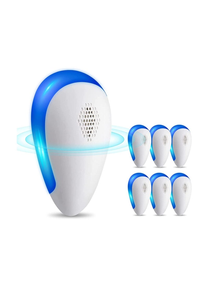 Generic - UPGRADED DUAL CHIPS 6 Packs Ultrasonic Pest Repeller, Electronic Indoor Pest Repellent Plug for Mosquito, Mice, Roaches, Spider, Insects, Pest Control for House Garage Warehouse Office Hotel (UK) - Image 1