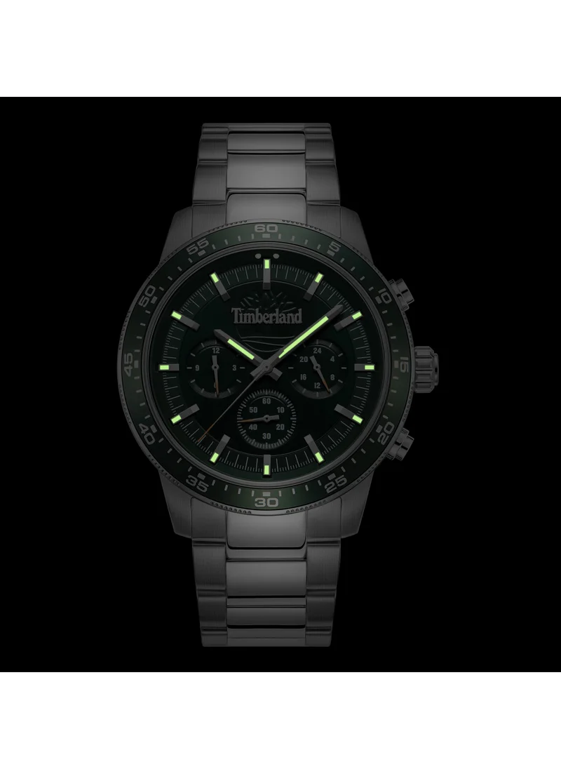 Timberland Men's Parkman 44mm Men's Chronograph Watch with Green Dial & Stainless Steel Bracelet